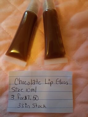 Chocolate Lip Gloss Tube – Rich Brown Lip Shine